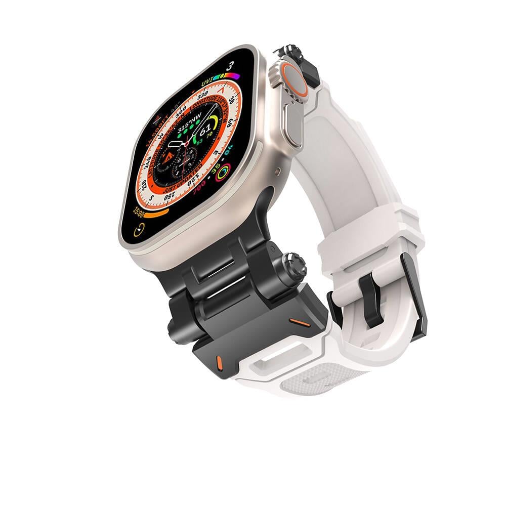Apple Watch Ultra 49mm Zore KRD-108 Metal Başlıklı Silikon Kordon