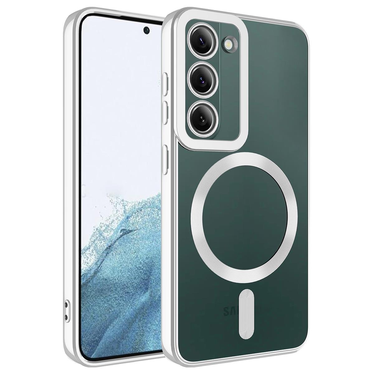 Galaxy S23 Kılıf M-safe Wireless Şarj Özellikli Zore Setro Silikon