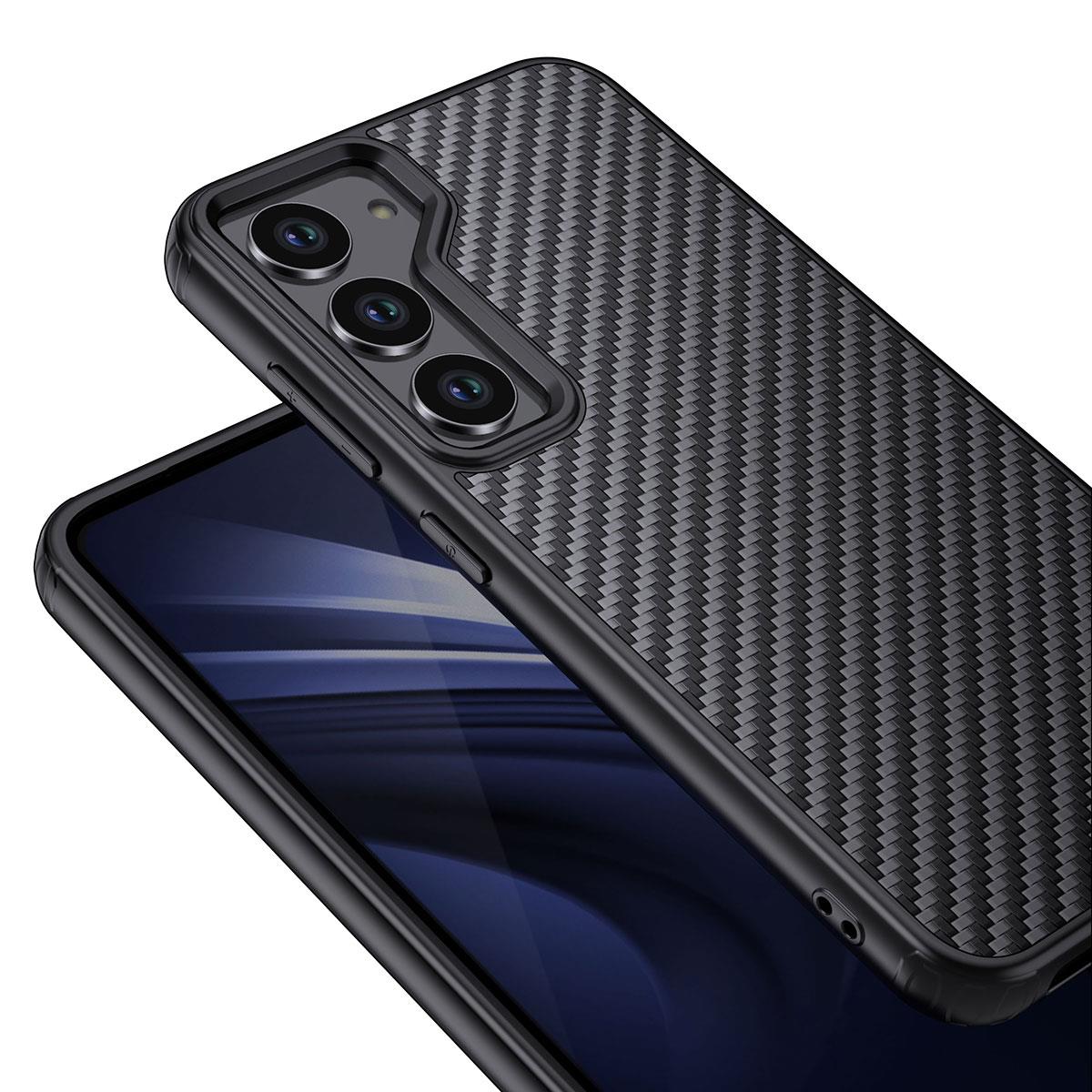 Galaxy S23 Plus Kılıf Aramid Karbon Fiber M-safe Özellikli Wlons Radison Kapak