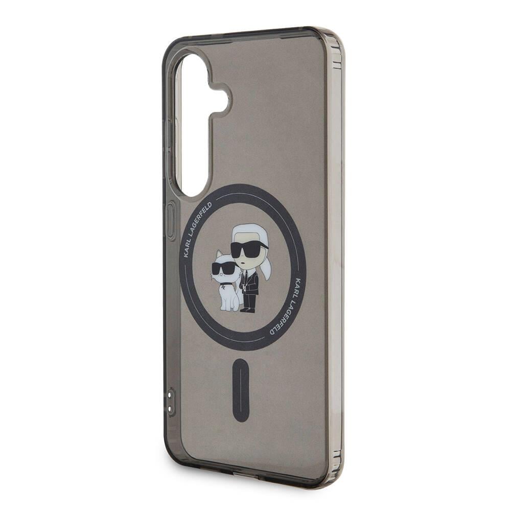 Galaxy S24 Kılıf Karl Lagerfeld Orjinal Lisanslı M-safe Şarj Özellikli Karl & Choupette IML Baskılı Kapak