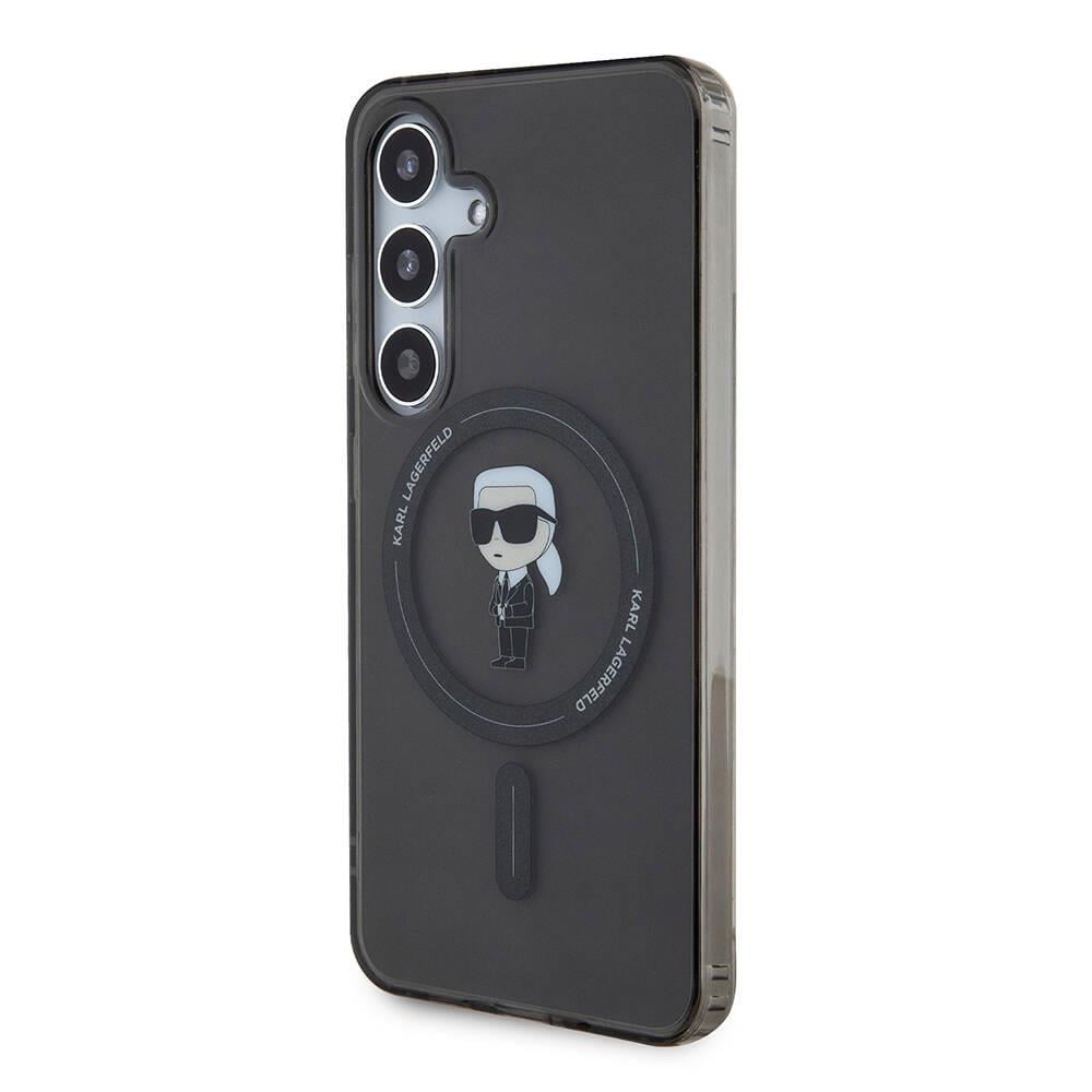 Galaxy S24 Kılıf Karl Lagerfeld Orjinal Lisanslı M-safe Şarj Özellikli Karl Head IML Baskılı Kapak