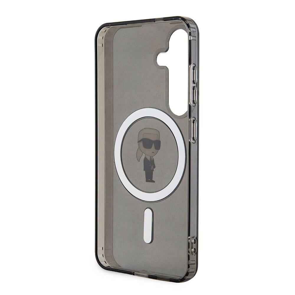 Galaxy S24 Kılıf Karl Lagerfeld Orjinal Lisanslı M-safe Şarj Özellikli Karl Head IML Baskılı Kapak