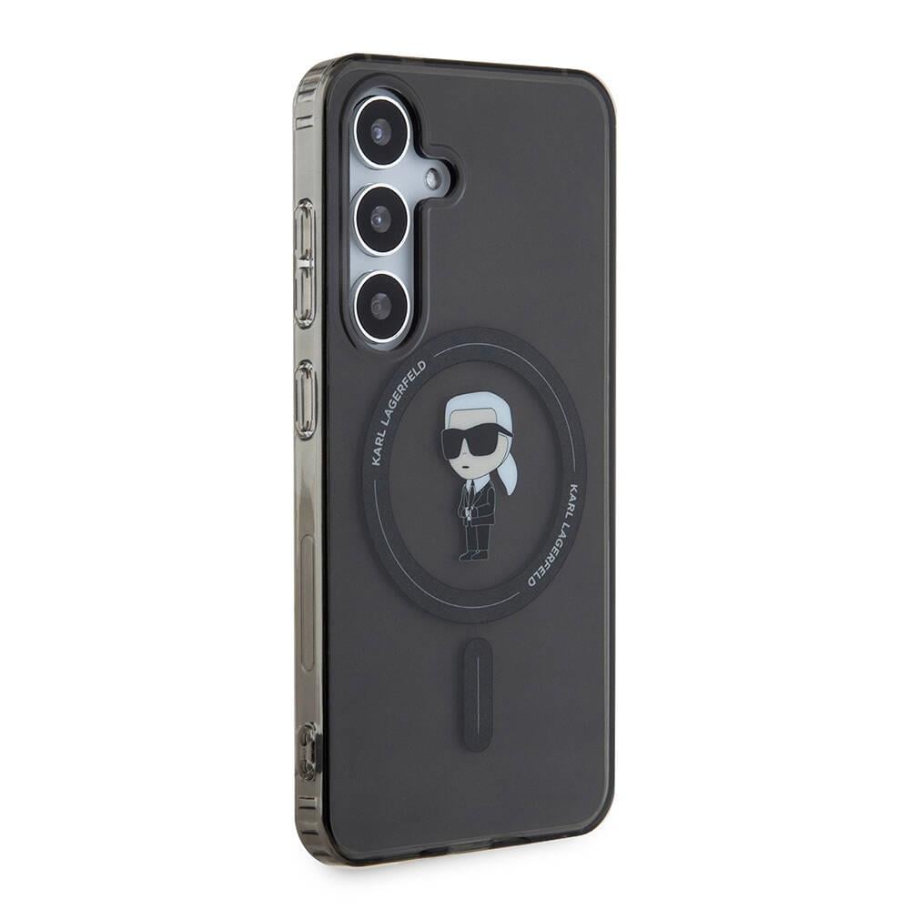 Galaxy S24 Kılıf Karl Lagerfeld Orjinal Lisanslı M-safe Şarj Özellikli Karl Head IML Baskılı Kapak