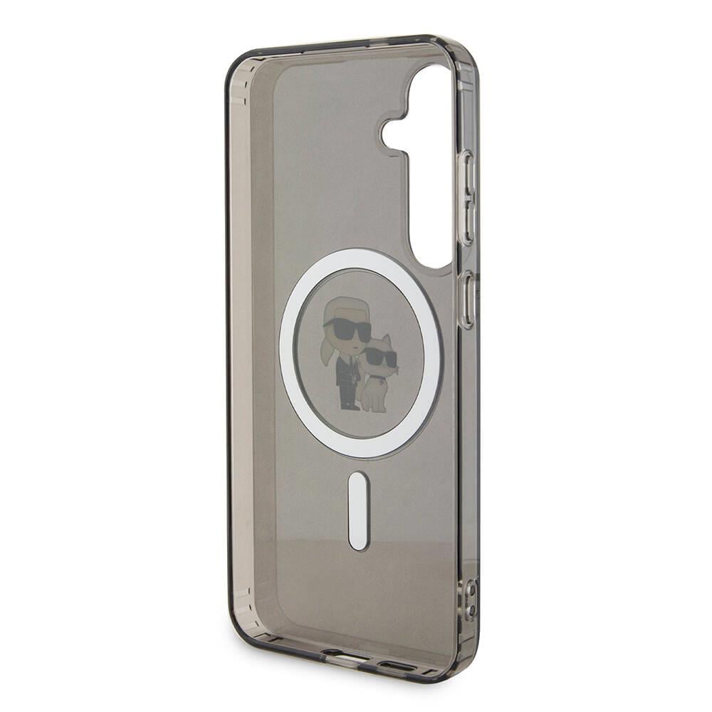 Galaxy S24 Plus Kılıf Karl Lagerfeld Orjinal Lisanslı M-safe Şarj Özellikli Karl & Choupette IML Baskılı Kapak