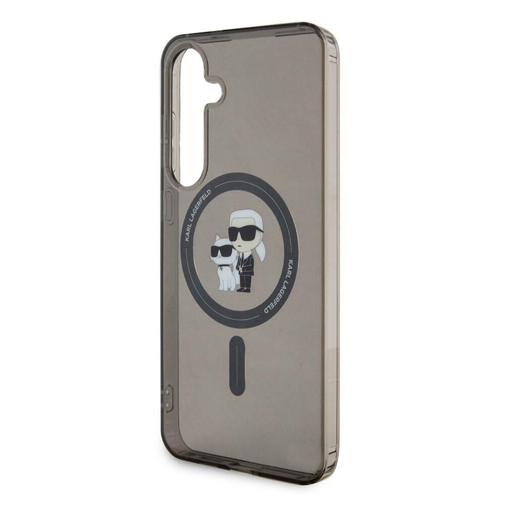 Galaxy S24 Plus Kılıf Karl Lagerfeld Orjinal Lisanslı M-safe Şarj Özellikli Karl & Choupette IML Baskılı Kapak