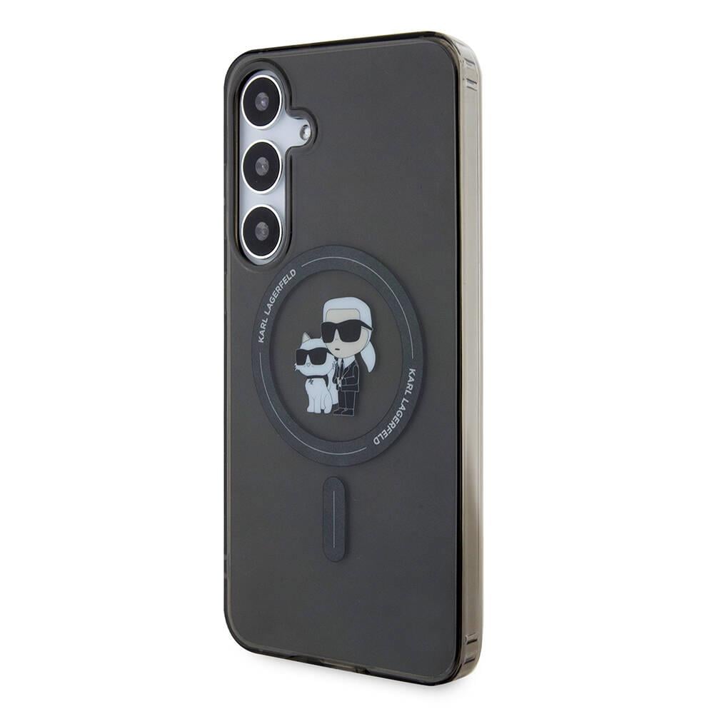Galaxy S24 Plus Kılıf Karl Lagerfeld Orjinal Lisanslı M-safe Şarj Özellikli Karl & Choupette IML Baskılı Kapak