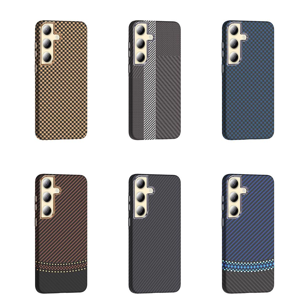 Galaxy S24 Plus Kılıf M-safe Şarj Özellikli Karbon Fiber Görünümlü Zore Gros Kapak