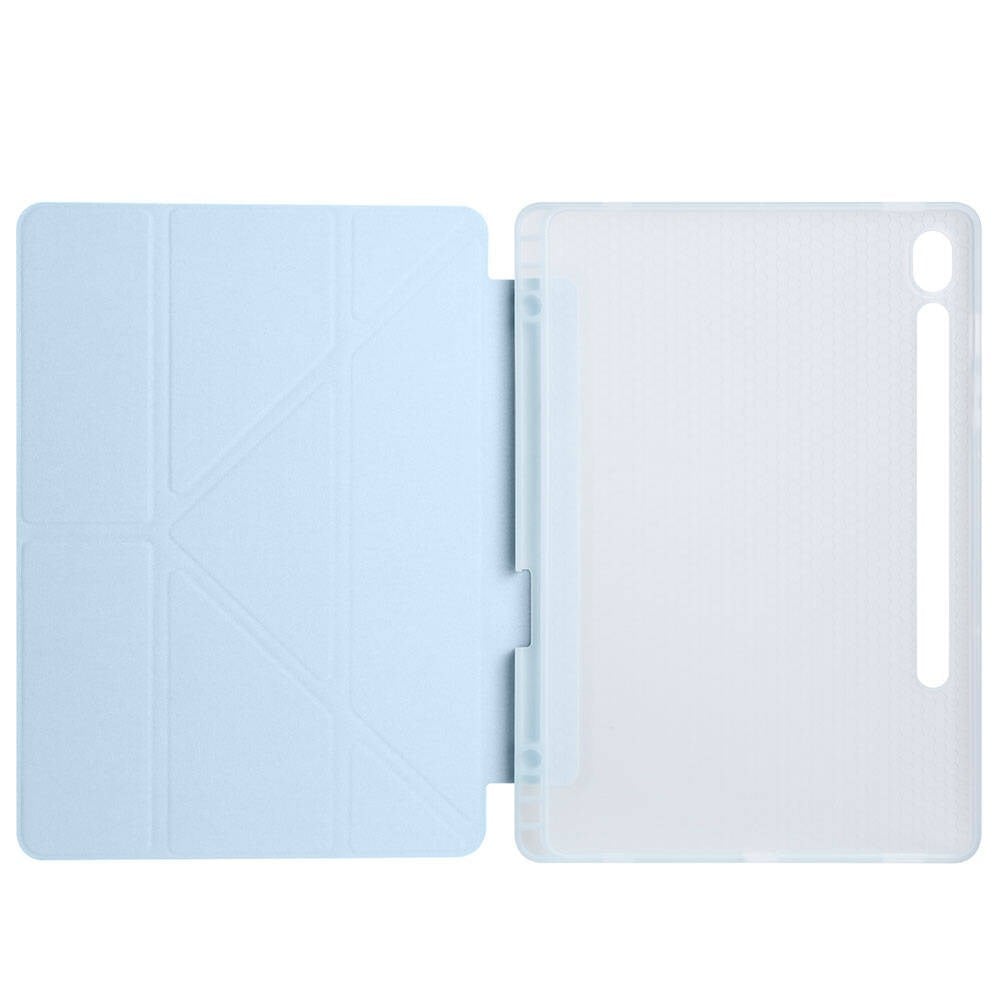 Galaxy Tab S9 FE Kılıf Zore Tri Folding Kalem Bölmeli Standlı Kılıf