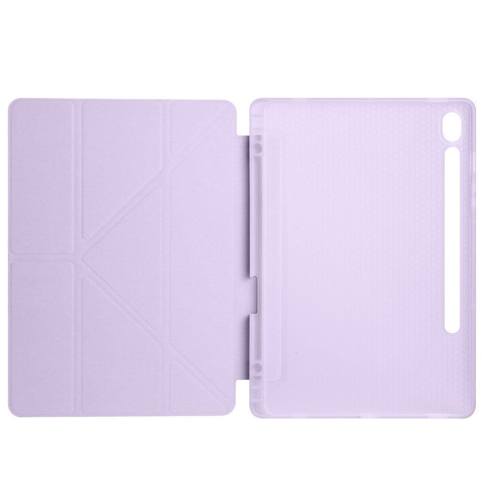 Galaxy Tab S9 FE Kılıf Zore Tri Folding Kalem Bölmeli Standlı Kılıf