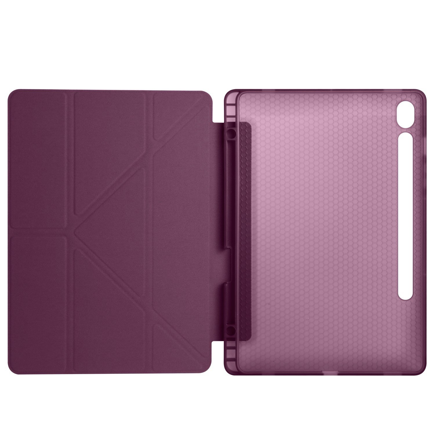 Galaxy Tab S9 Kılıf Zore Tri Folding Kalem Bölmeli Standlı Kılıf