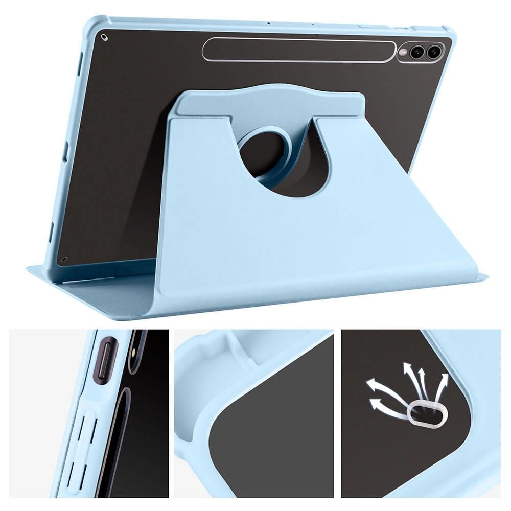 Galaxy Tab S9 Plus Kılıf Zore Termik Kalem Bölmeli Dönebilen Standlı Kılıf