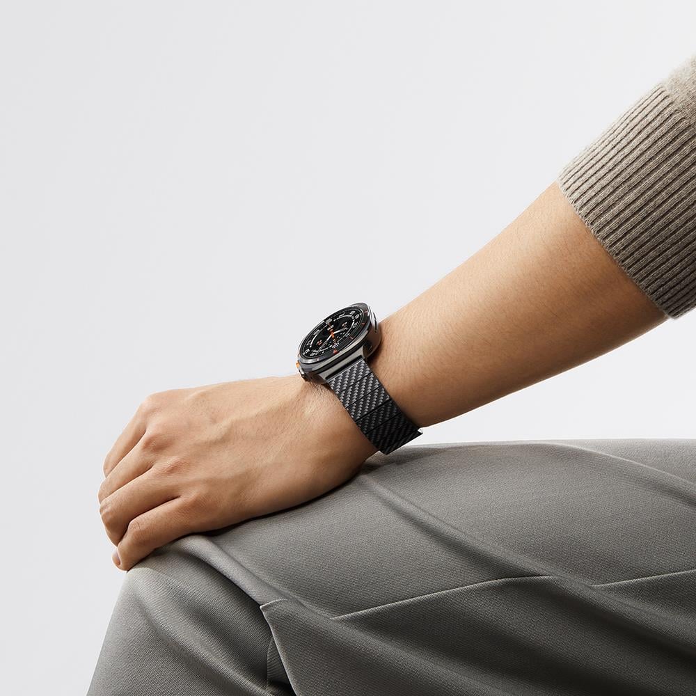 Galaxy Watch Ultra 47mm Karbon Fiber Pitaka Modern Serisi Black-Grey Twill Kordon