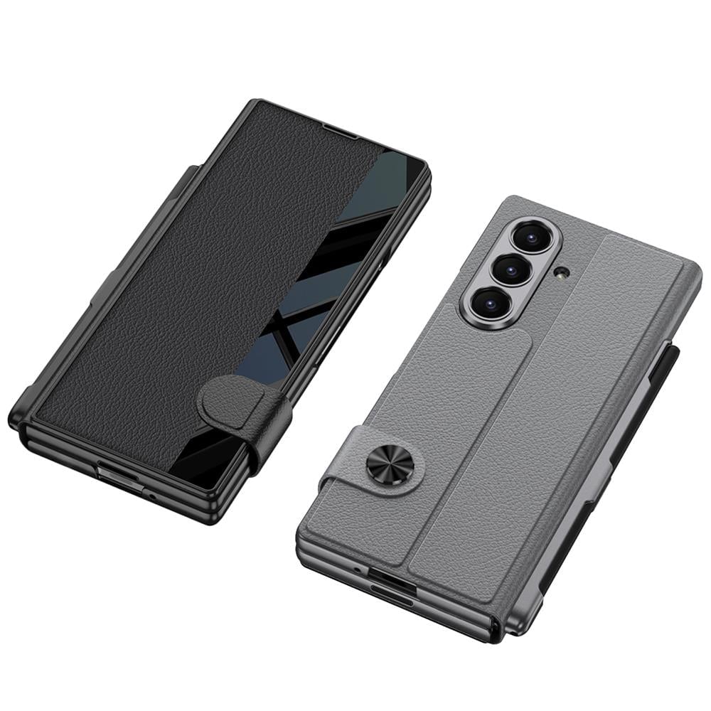 Galaxy Z Fold 7 Kılıf Kamera Korumalı Zore Kıpta Aynalı Kalem Bölmeli Fest Kapak