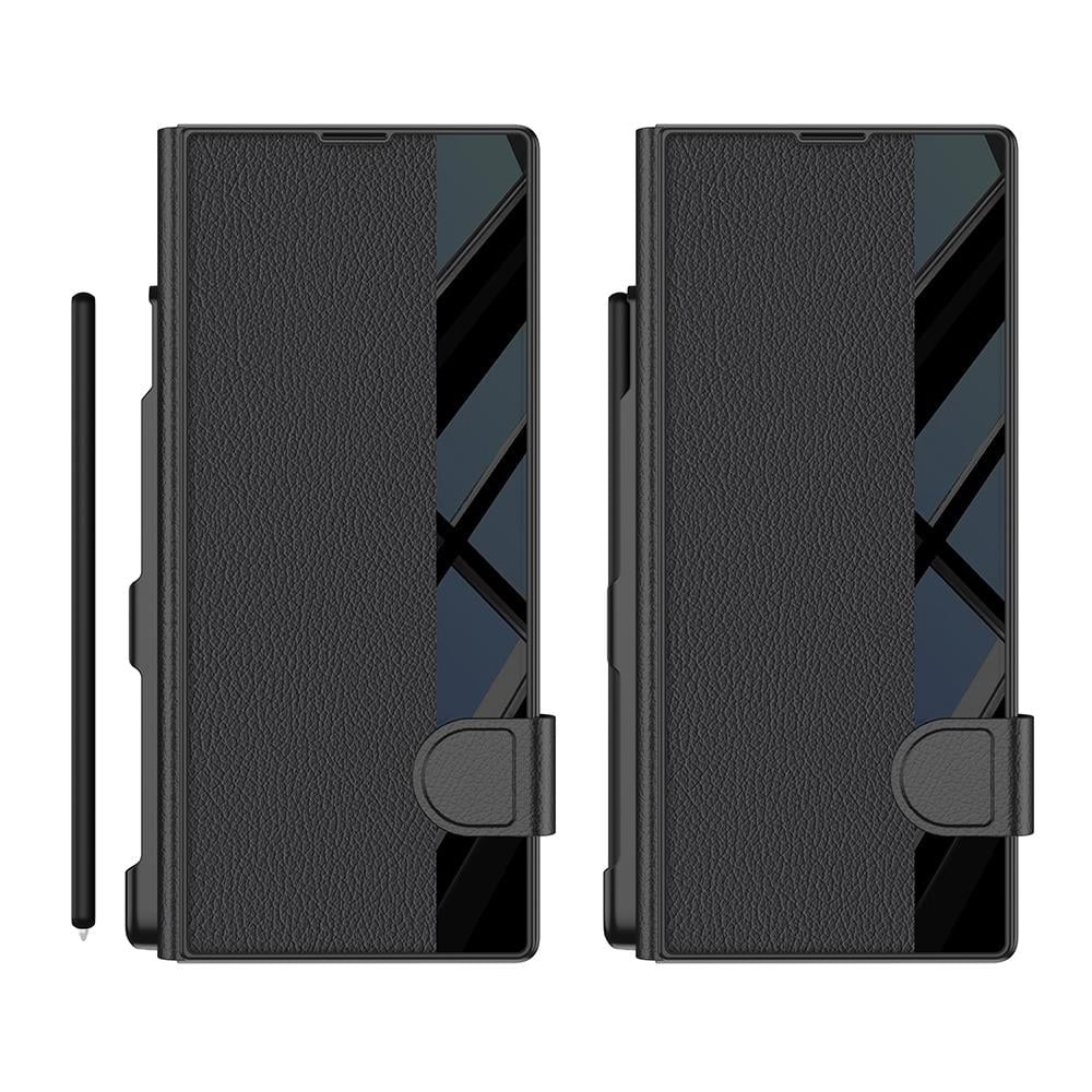 Galaxy Z Fold 7 Kılıf Kamera Korumalı Zore Kıpta Aynalı Kalem Bölmeli Fest Kapak