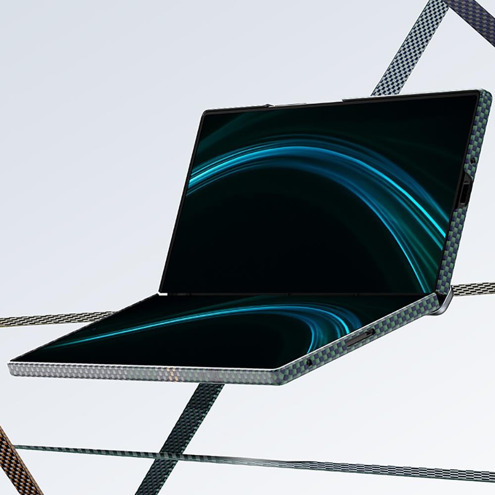 Galaxy Z Fold 7 Kılıf M-safe Şarj Özellikli Karbon Fiber Tasarımlı Benks Aurora ArmorAir Kevlar Kapak