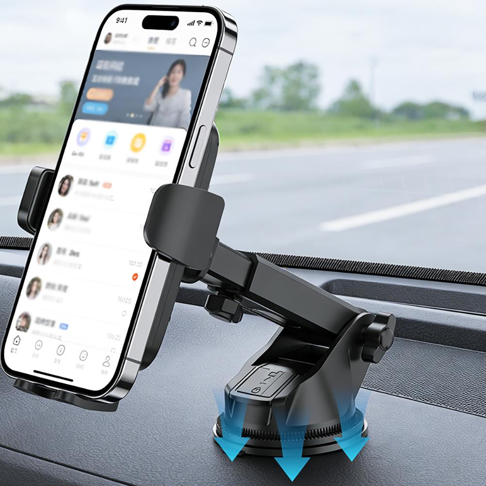 Go Des GD-HD356 360 Derece Dönebilen Teleskopik Vakumlu Tasarım Araç İçi Telefon Tutucu