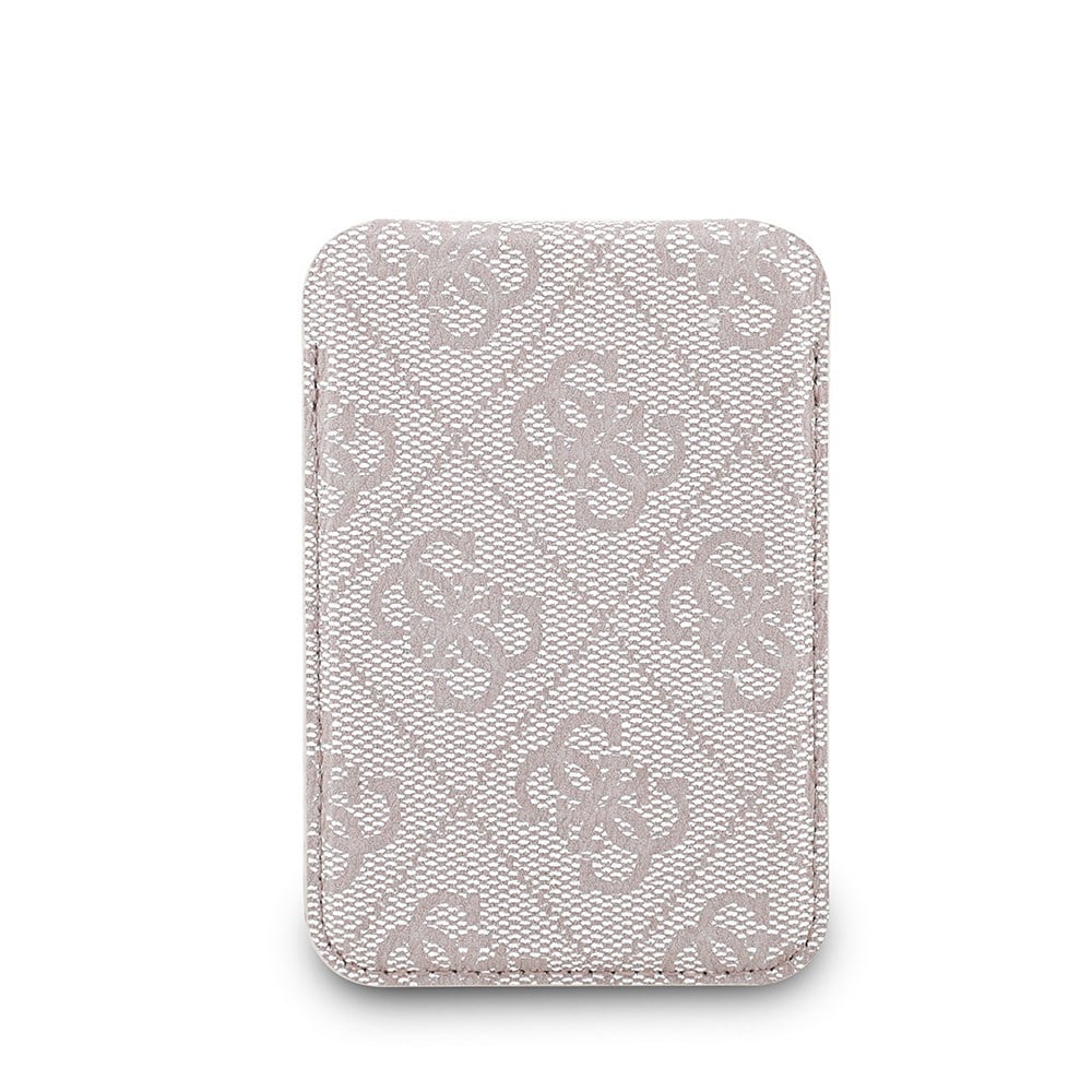 Guess Orjinal Lisanslı PU Deri 4G Desenli Metal Büyük 4G ve Yazı Logolu Standlı Magnetik Kartlık