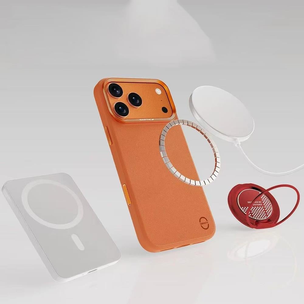 iPhone 17 Pro Max Kılıf M-Safe Şarj Özellikli Polimerik Deri Raptic Urban Nano Kapak