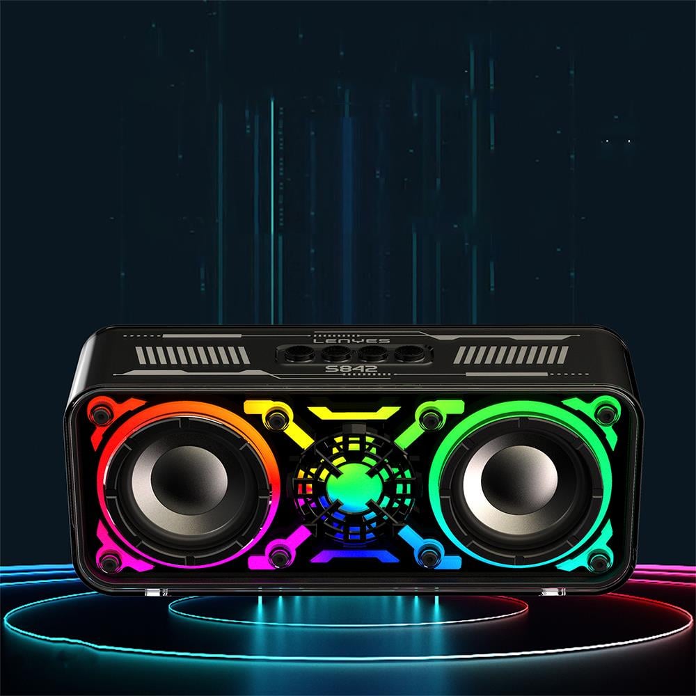 Lenyes S842 RGB Led Işıklı TWS Bluetooth Hoparlör v5.3 18W