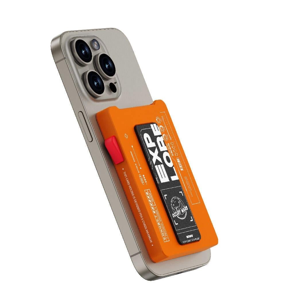 Wiwu MW-002 Pop-Up Buton Tasarımlı 6 Hazneli Magnetik Standlı Kartlık