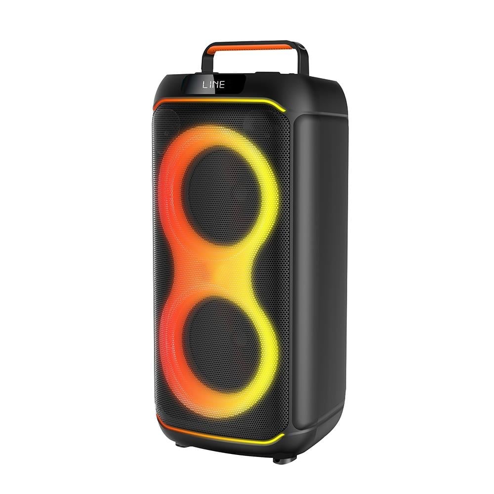 Zore GD-2608 Dijital LED Göstergeli FM Radyolu Mikrofonlu RGB TWS Çift 6.5 inç Stereo Bass Kablosuz Karaoke Hoparlör