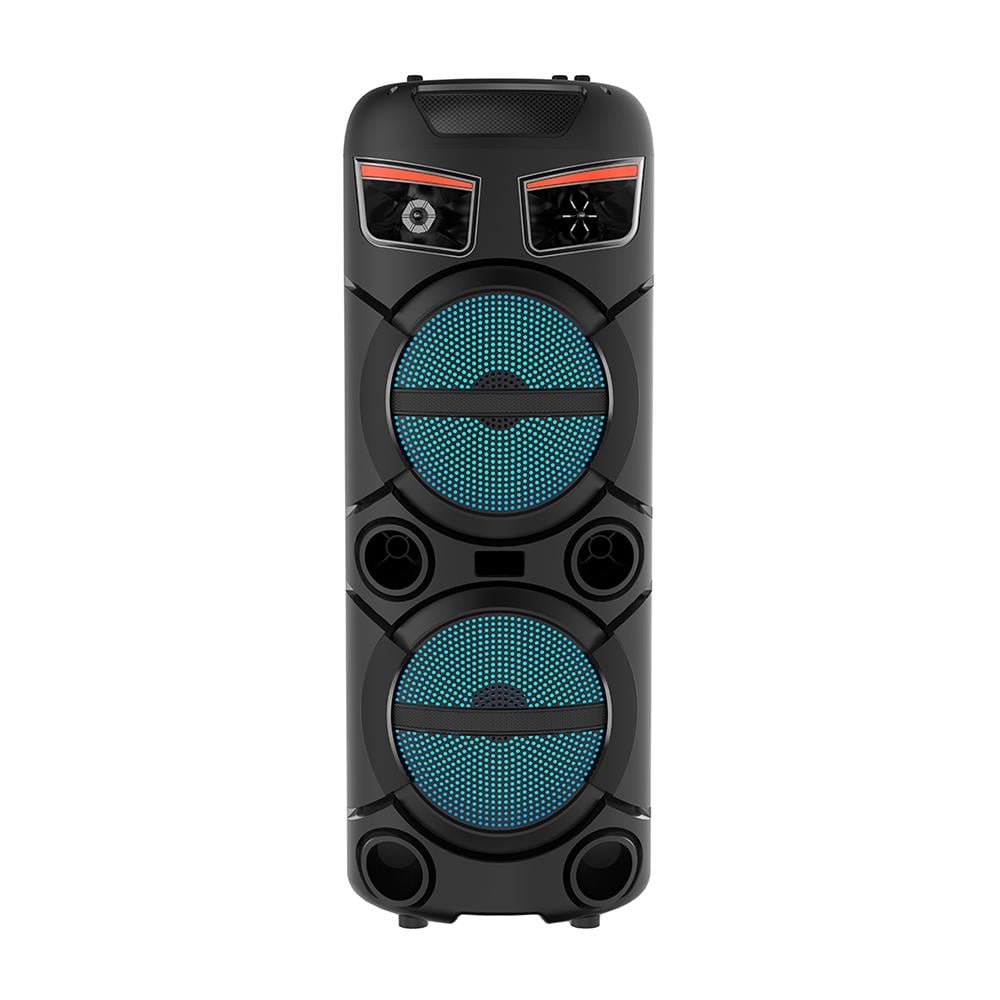 Zore GD-2809 Dijital LED Göstergeli FM Radyolu Mikrofonlu RGB TWS Çift 8 inç Stereo Bass Kablosuz Karaoke Hoparlör