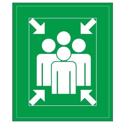 Acil Toplanma Yeri  Sticker EtiketUY-STC-1606-30Acil Toplanma Yeri  Sticker Yapışkanlı Etiket