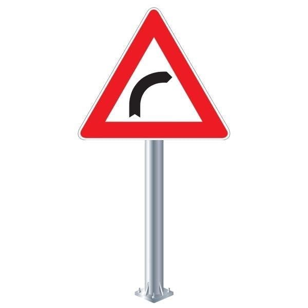 Sağa Tehlikeli Viraj Levhası T-1AT-1-aSağa Tehlikeli Viraj Levhası T-1A