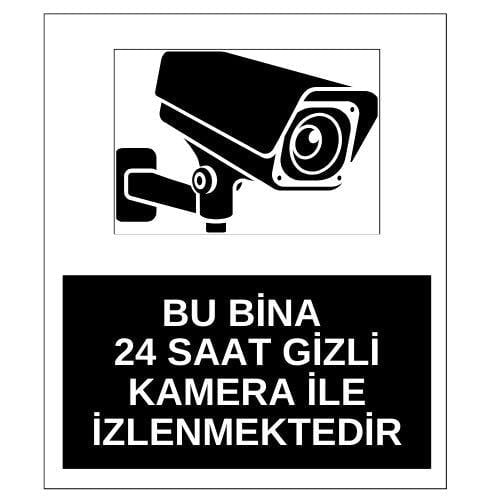 Bu Bina 24 Saat Kamera İle İzlenmektedir Sticker EtiketUY-STC-1610-30Bu Bina 24 Saat Kamera İle İzlenmektedir Sticker Yapışkanlı Etiket