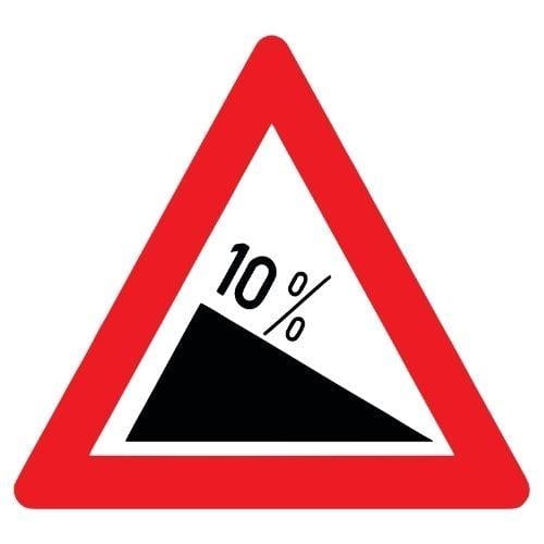 Sola Devamlı Tehlikeli Viraj Levhası T-2BT-3ATehlikeli Eğim İniş Trafik Levhası T-3A