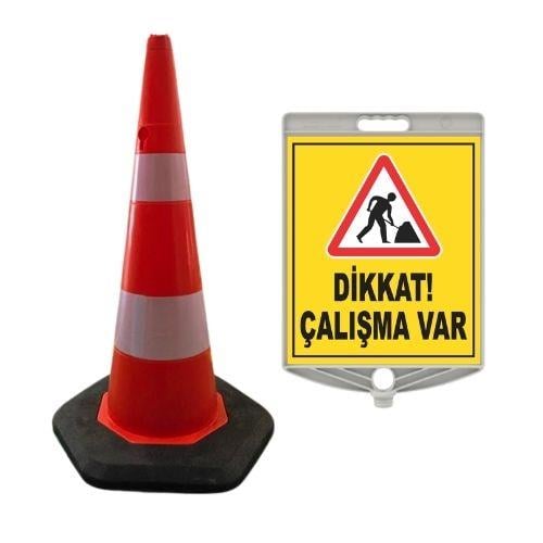 Dikkat Çalışma Var Levhalı Ağırlıklı Duba902808A6R2ECO - LEZT945 TY 01Dikkat Çalışma Var Levhalı Ağırlıklı Duba