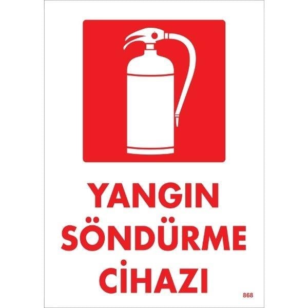 Yangın Söndürme Cihazı  Uyarı LevhasıİSG-868-2535SYangın Söndürme Cihazı  Uyarı Levhası