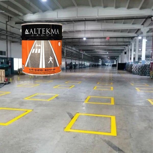 Sarı Fabrika Zemin Boyası 5 KgISG 2220 05Sarı İSG Yol Çizgi Boyası 5 kg