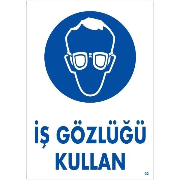 İş Gözlüğü Kullan Uyarı LevhasıİSG-02-2535Sİş Gözlüğü Kullan Uyarı Levhası