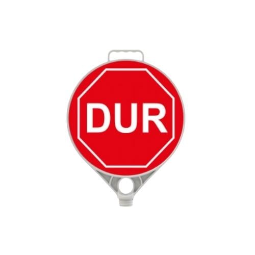 Dur İşareti Dur Levhası Yuvarlak Plastik Uyarı Levhası