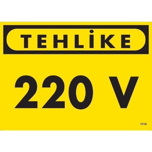 Tehlike 220 Volt Uyarı LevhasıİSG-1114-2535STehlike 220 Volt Uyarı Levhası