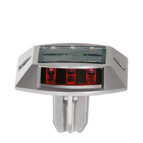 Kırmızı Solar Çakar Yol Butonu Ankrajlı