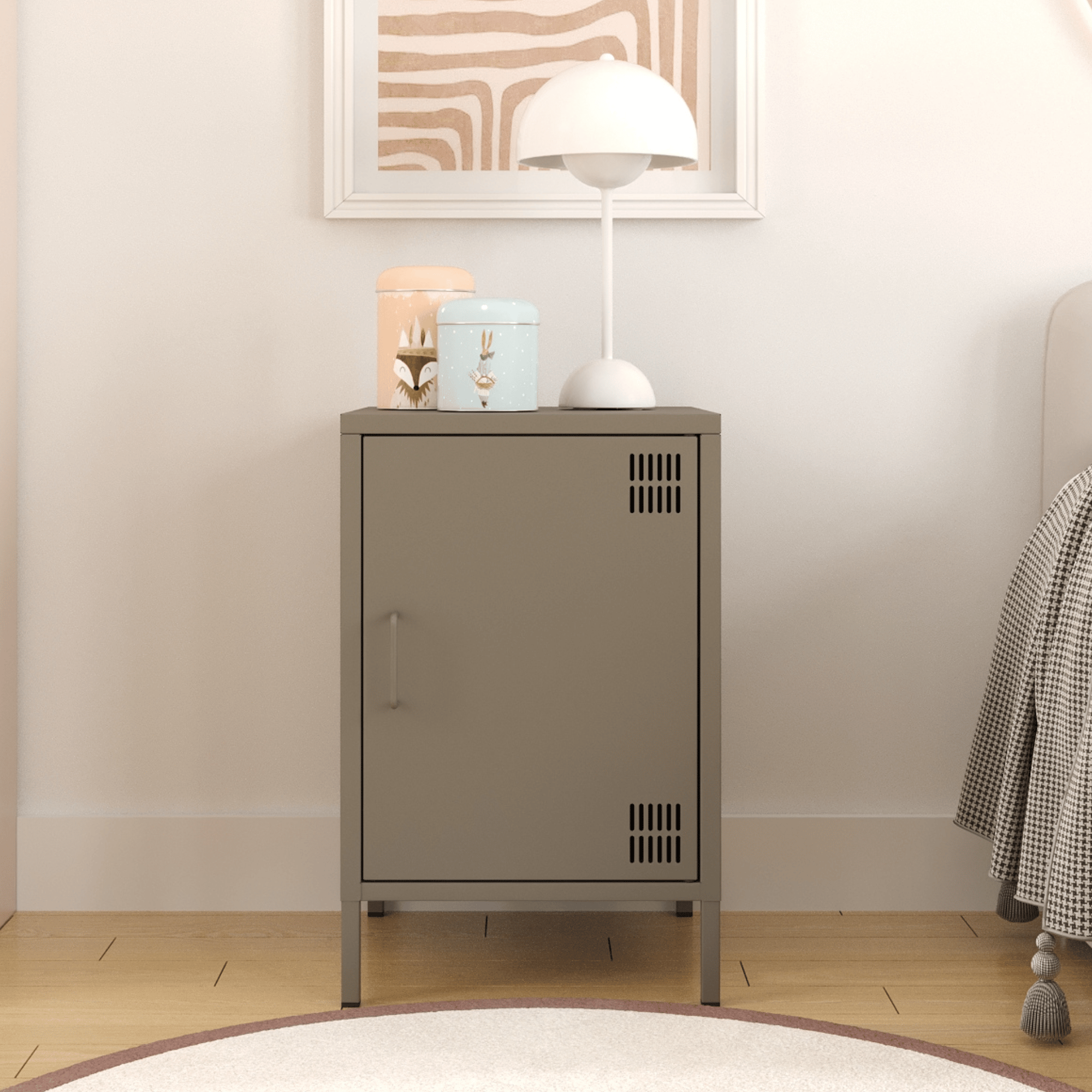 Pera Komodin Kapaklı 41,5 x 40 x 64,50 cm - Ral 7039 Antrasit