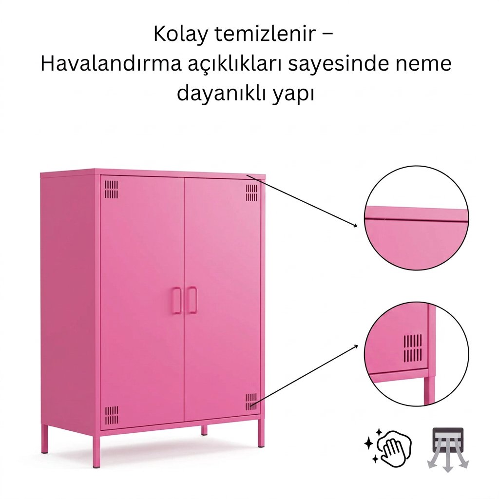 Pera Metal Dolap 2 Kapaklı