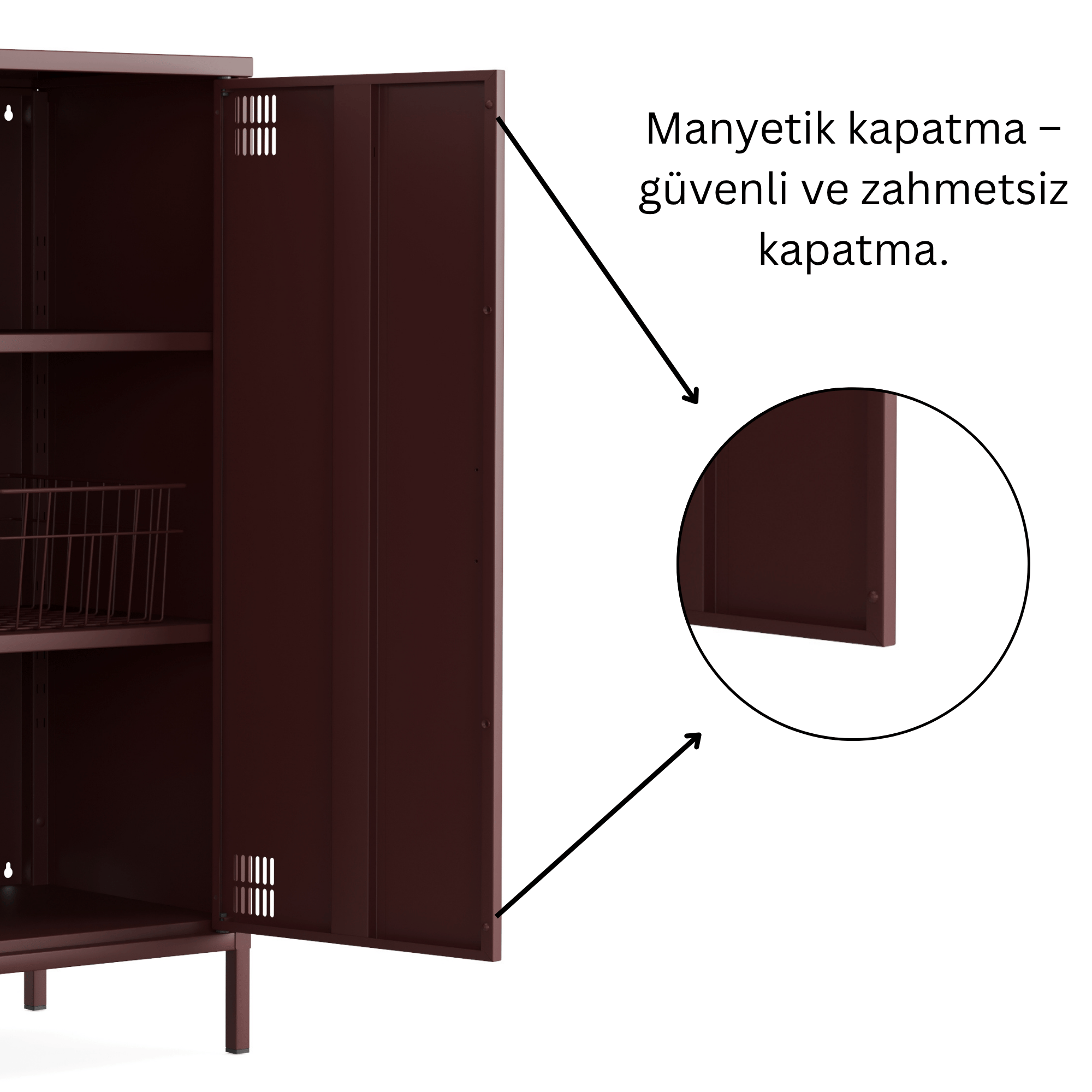 Pera Metal Dolap 2 Kapaklı