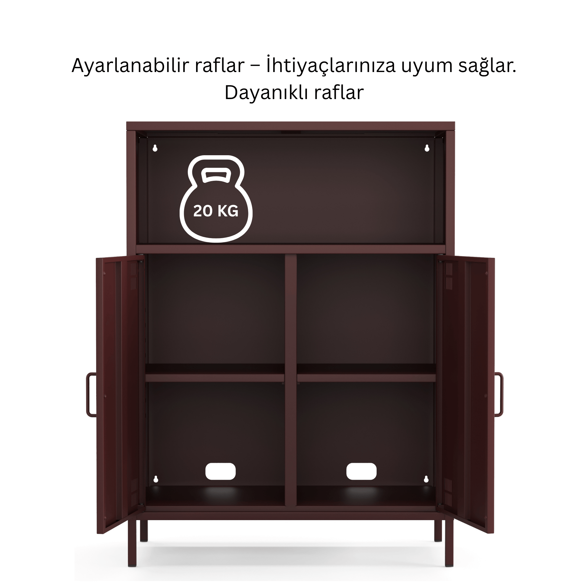 Pera Metal Dolap 2 Kapaklı