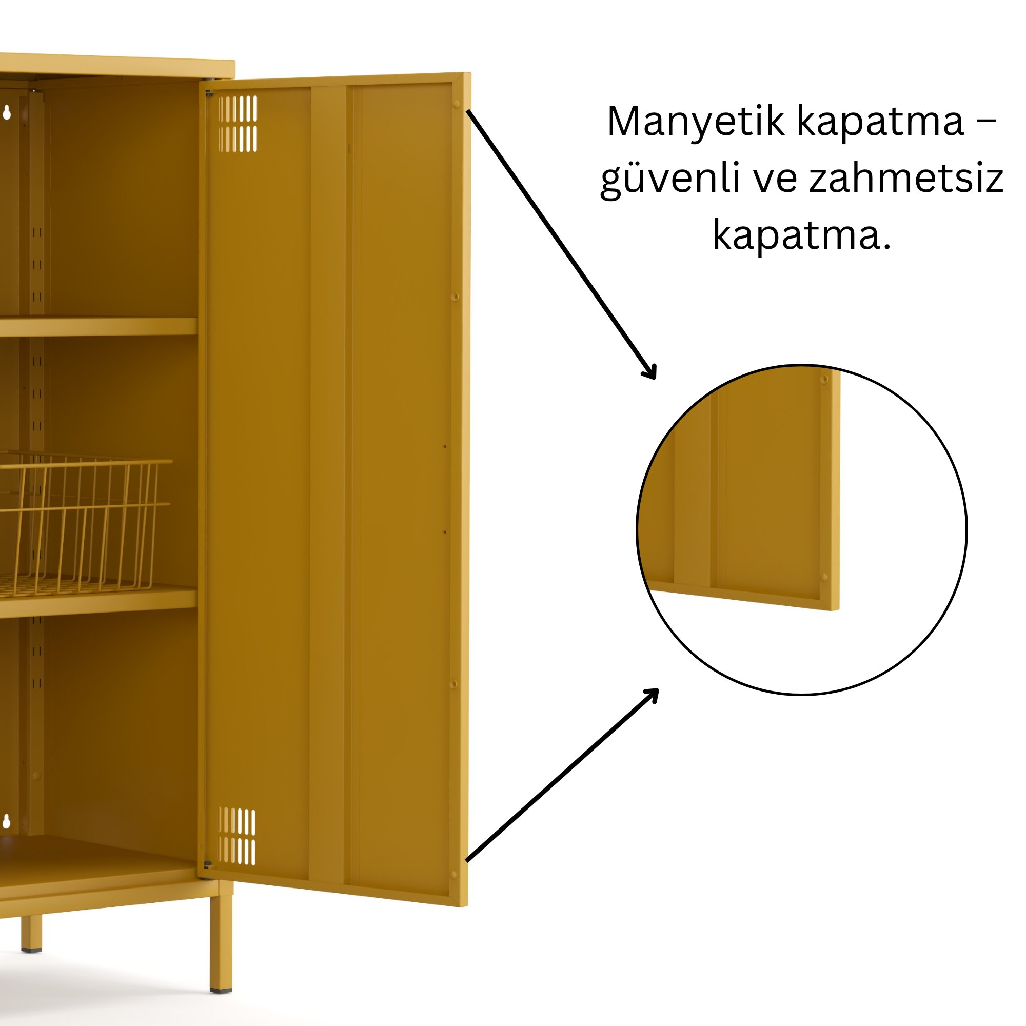 Pera Metal Dolap 2 Kapaklı