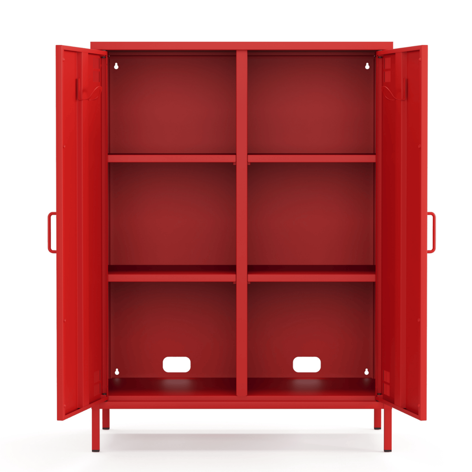 Pera Metal Dolap 2 Kapılı 80,50 x 40 x 109,50 cm - Ral 3020 Kırmızı