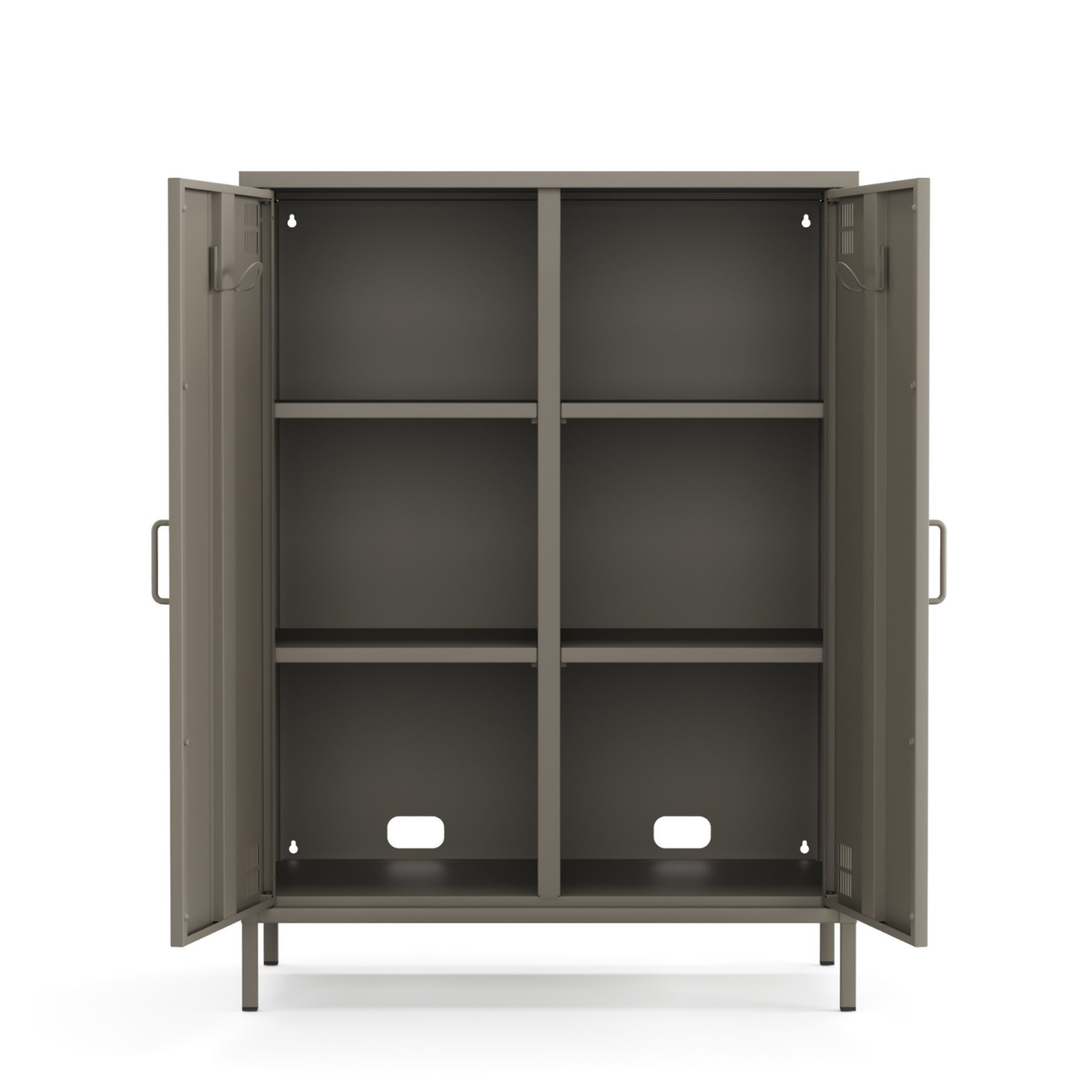 Pera Metal Dolap 2 Kapılı 80,50 x 40 x 109,50 cm - Ral 7039 Antrasit