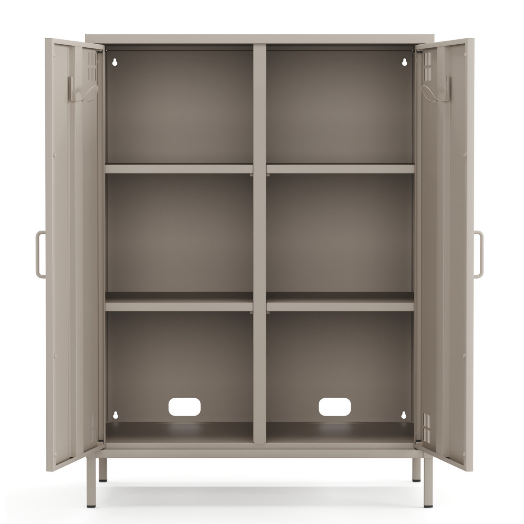 Pera Metal Dolap 2 Kapılı 80,50 x 40 x 109,50 cm - Bej Rengi