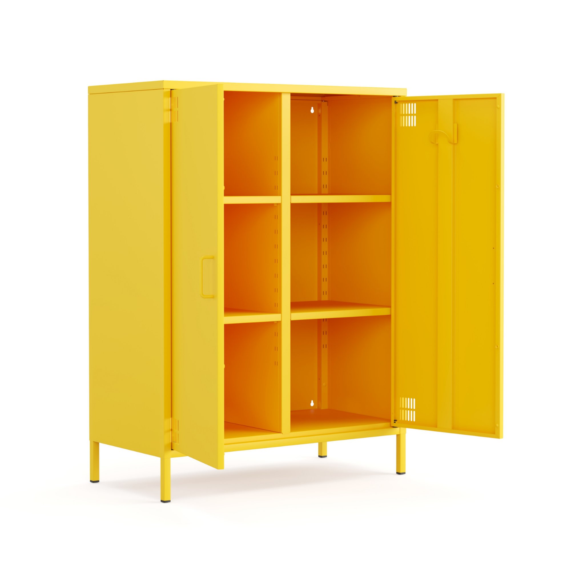 Pera Metal Dolap 2 Kapılı 80,50 x 40 x 109,50 cm - Ral 1018 Sarı