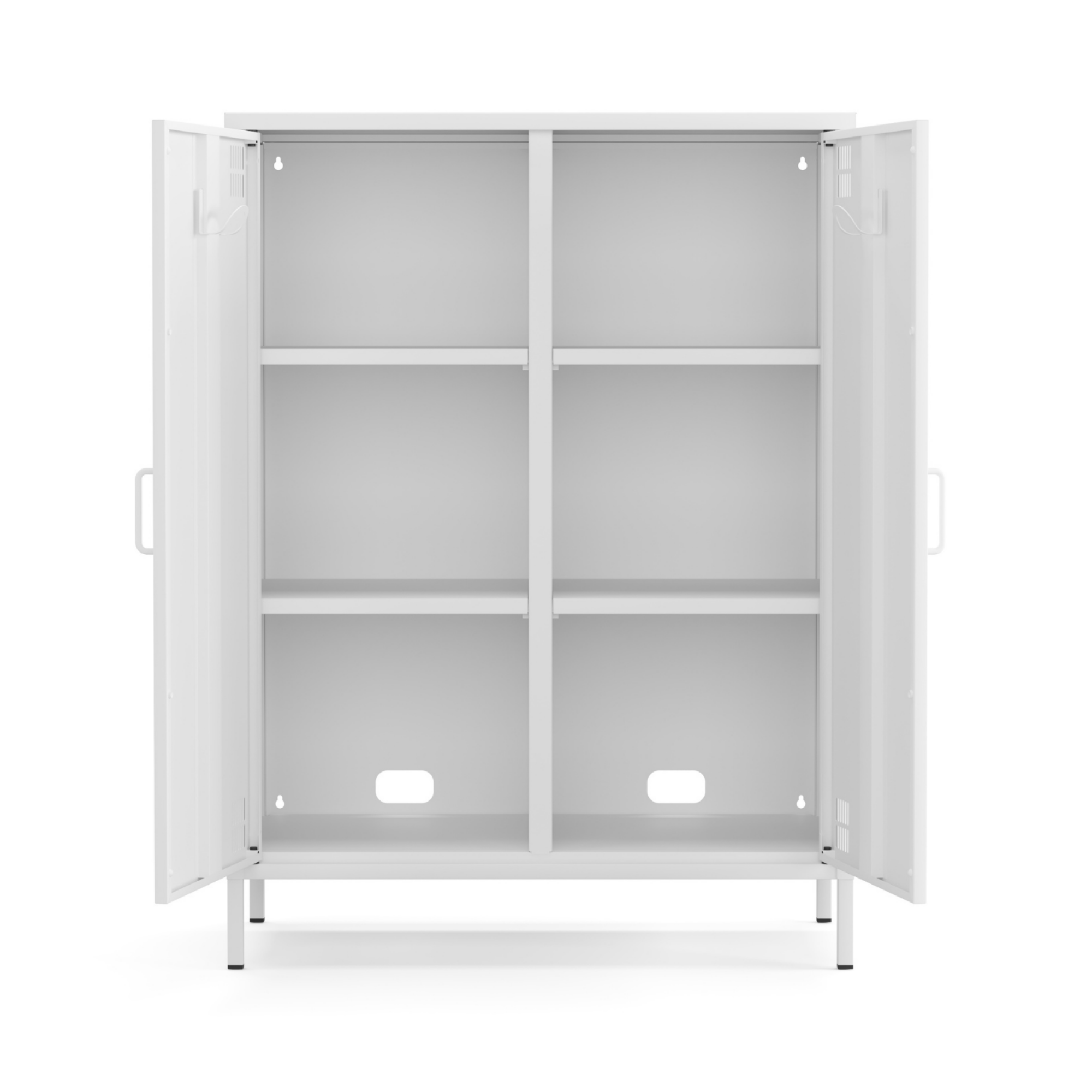 Pera Metal Dolap 2 Kapılı 80,50 x 40 x 109,50 cm - Ral 9016 Beyaz