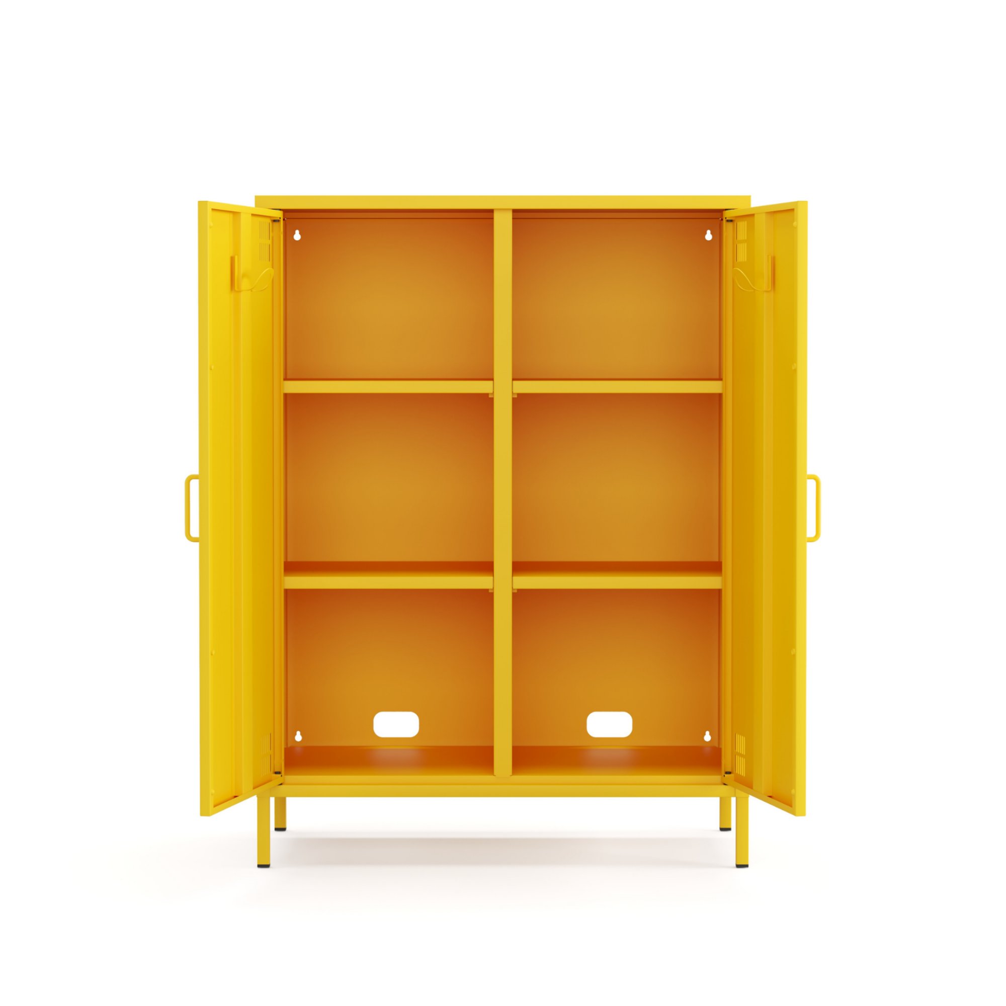 Pera Metal Dolap 2 Kapılı 80,50 x 40 x 109,50 cm - Ral 1018 Sarı