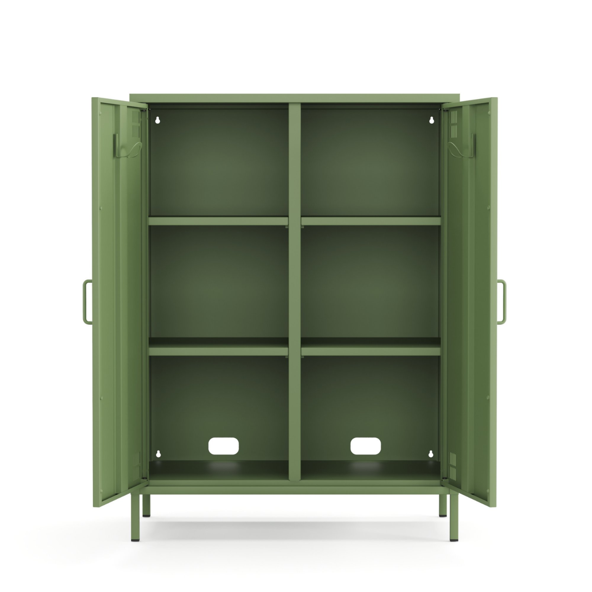 Pera Metal Dolap 2 Kapılı 80,50 x 40 x 109,50 cm - Ral 6011 Yeşil