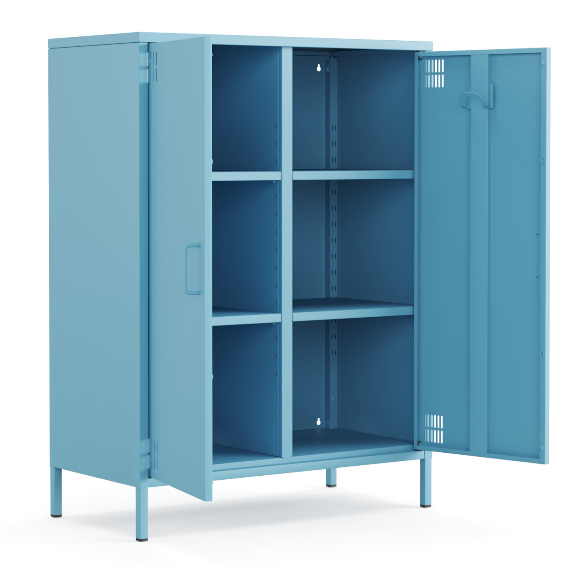 Pera Metal Dolap 2 Kapılı 80,50 x 40 x 109,50 cm - Ral 5024 Mavi